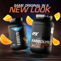 EFX Sports Karbolyn Fuel powder pouring into a shaker for quick mix.