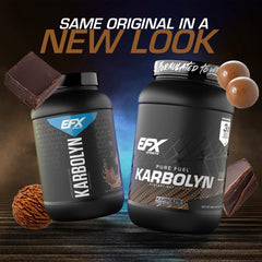 EFX Sports Karbolyn Fuel powder scoop showing quick-energy for training sessions.