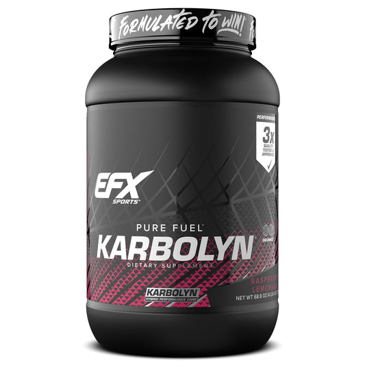 EFX Sports Karbolyn Fuel Raspberry Lemonade bottle provides quick energy for training