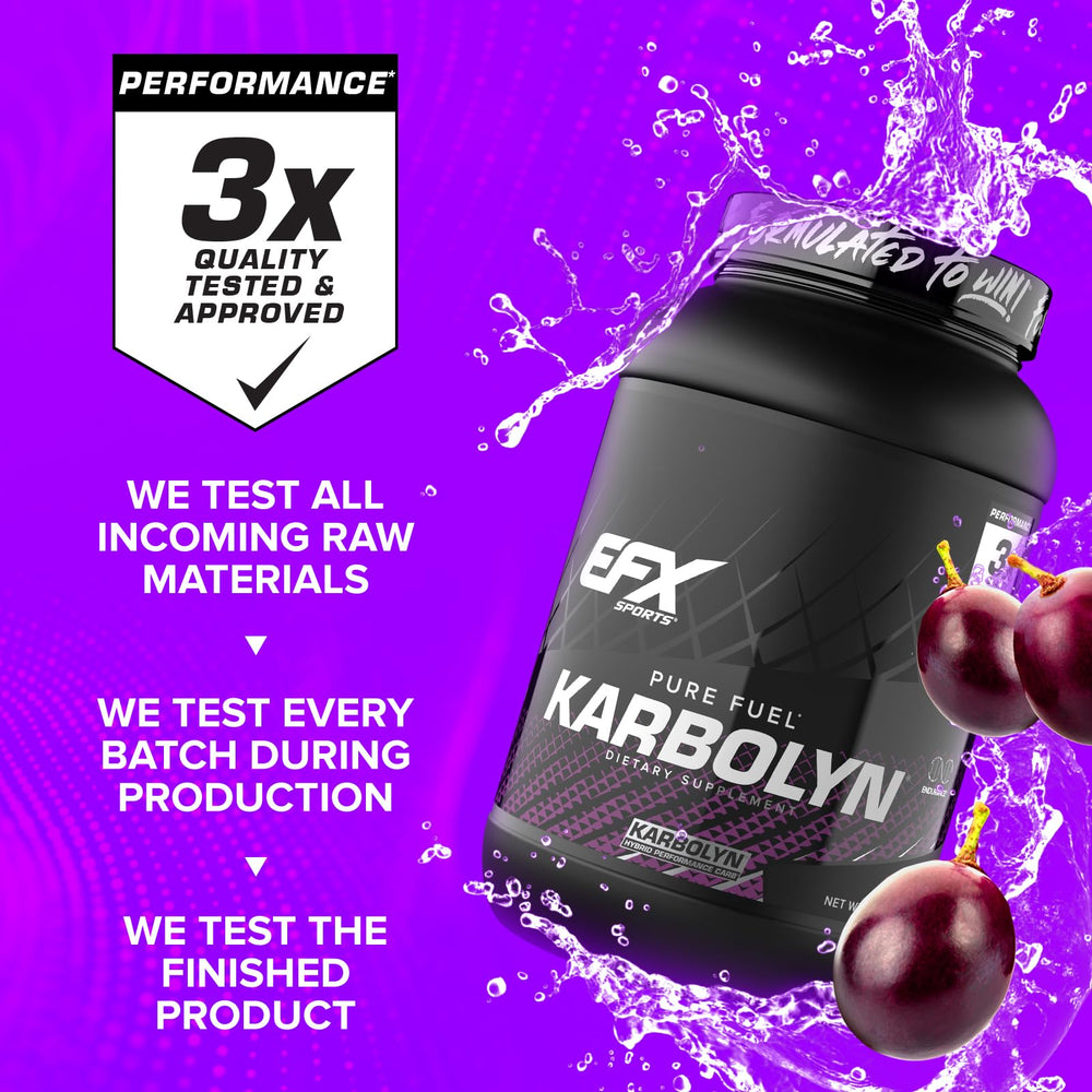EFX Sports Karbolyn Fuel scoop for quick, accurate pre-workout mixing.