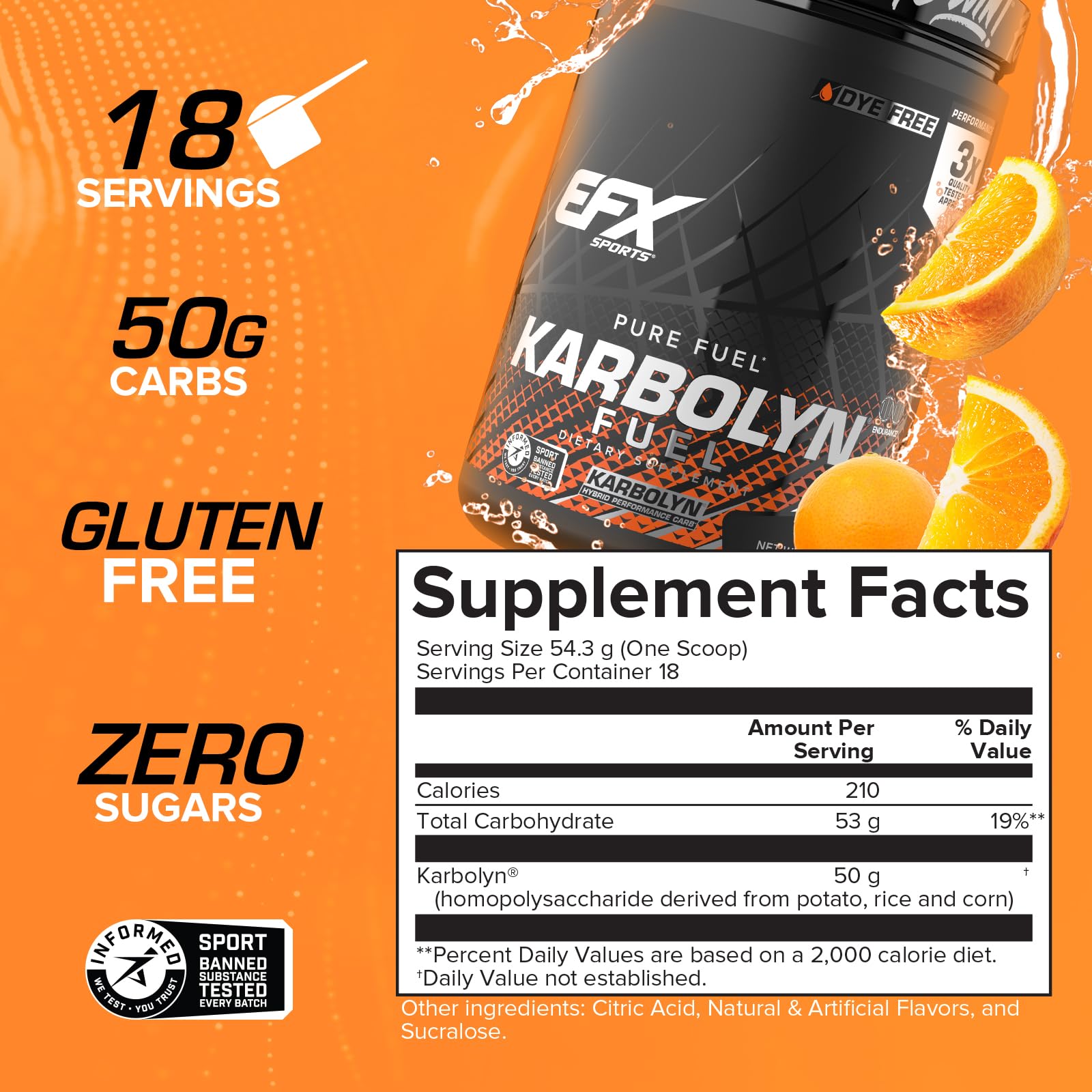 EFX Karbolyn Fuel scoop demonstrates easy pre-workout dosing.