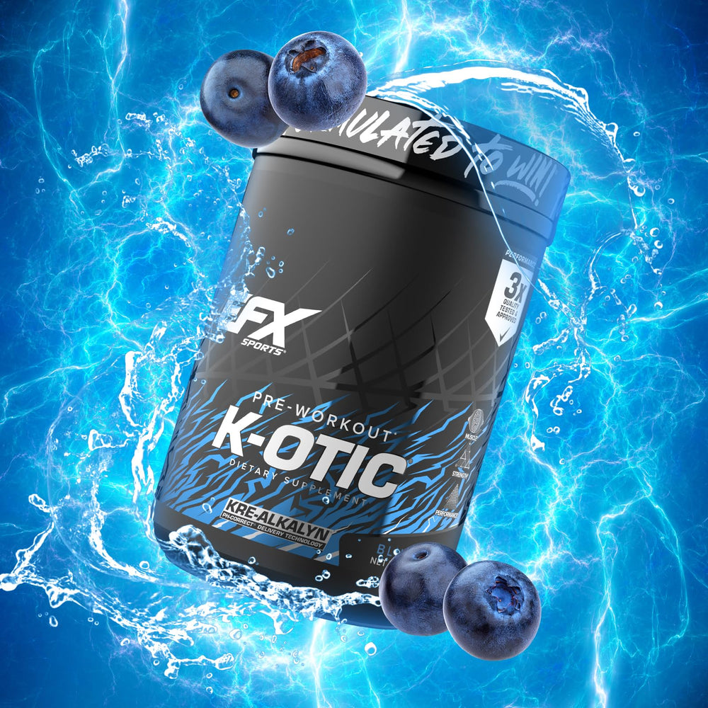 EFX Sports K-OTIC Kre-Alkalyn creatine badge on label