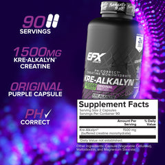 Kre-Alkalyn EFX label close-up highlighting pH-balanced design
