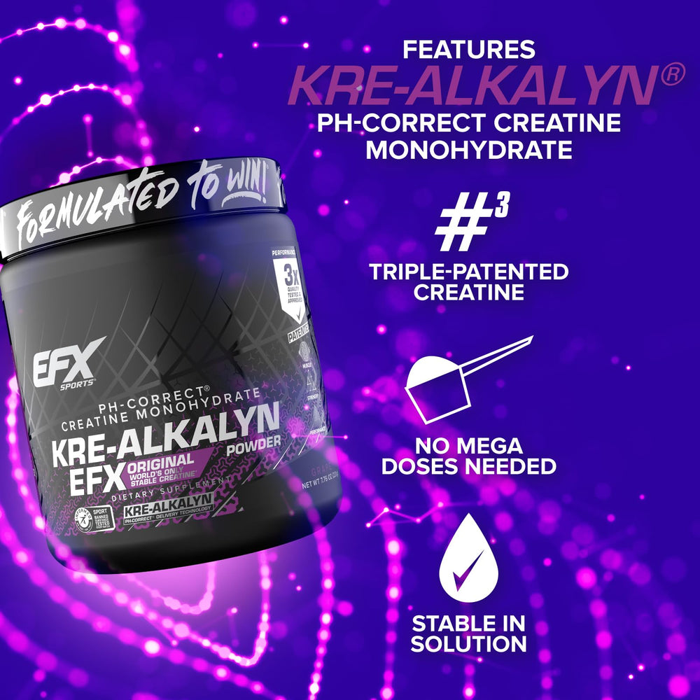 Kre-Alkalyn EFX powder pictured in a glass of drink ready to consume post-workout.