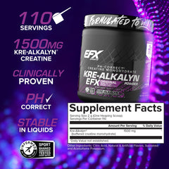 Close-up of the label highlighting pH-stable creatine monohydrate.