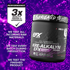 EFX Kre-Alkalyn EFX powder watermelon gummy flavor serving ready for flavorful workouts