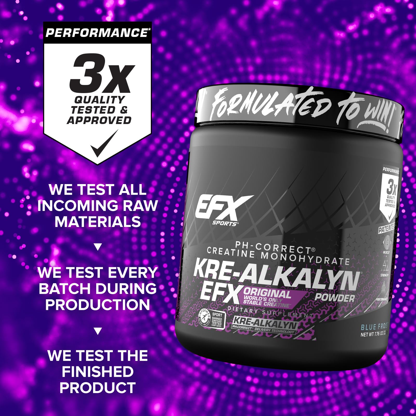 Gym scene with Kre-Alkalyn EFX ready for a pre or post-workout shake.