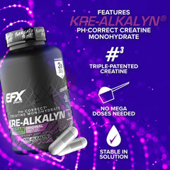Veggie capsules from Kre-Alkalyn EFX bottle