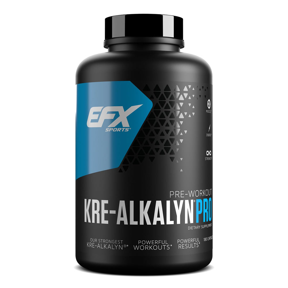 EFX Kre-Alkalyn Pro bottle ready for on-the-go workouts and consistent dosing