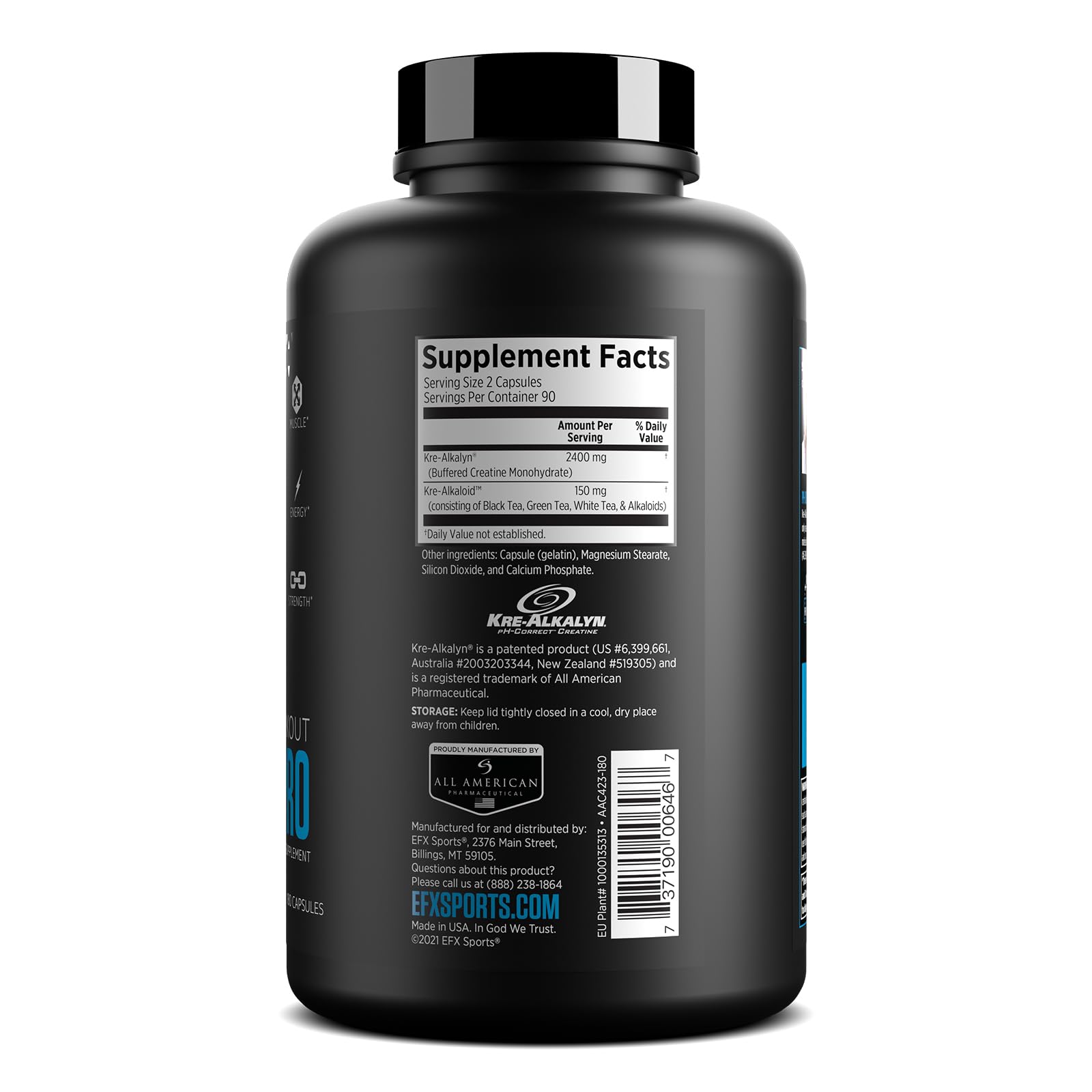 Kre-Alkalyn Pro capsules close-up for convenient single-dose supplementation
