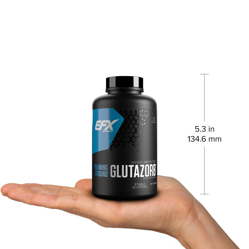 EFX glutazorb capsules on shelf with bottle label highlighting pH stability.