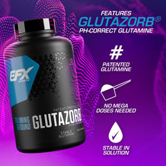 EFX Training Ground Glutazorb caps pouring shot suggests easy daily intake.