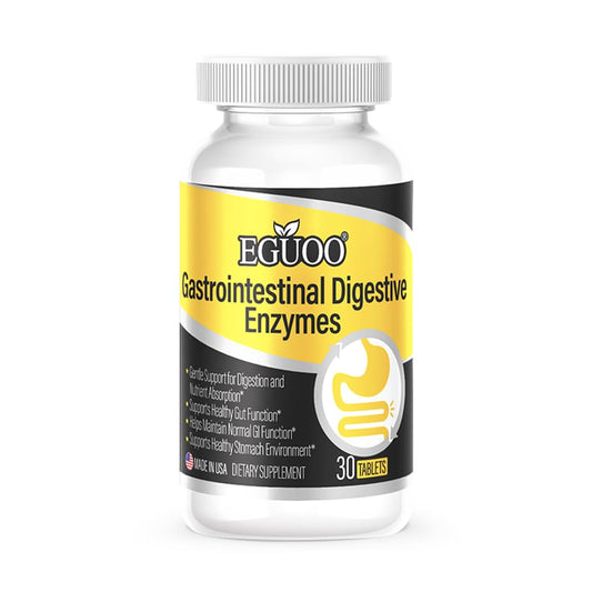 EGUOO digestive enzymes bottle – supports daily digestion with plant-based enzymes