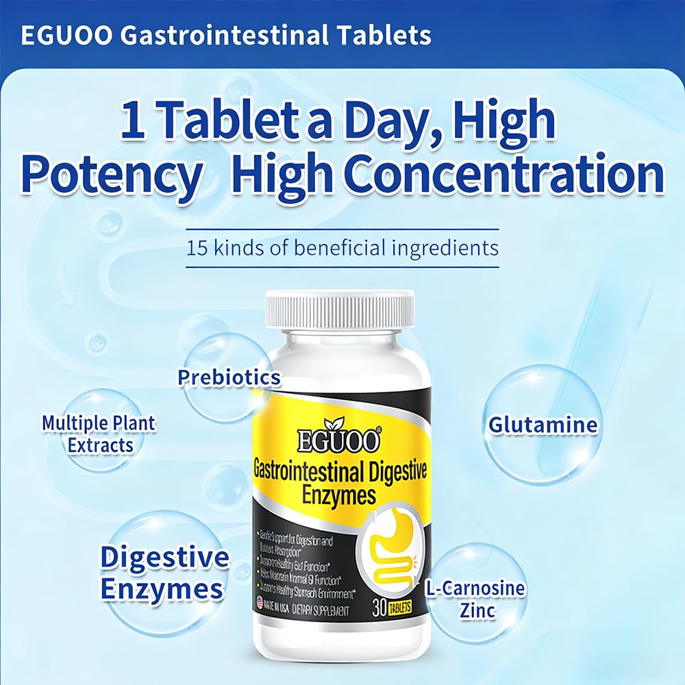 EGUOO L-Glutamine Zinc Carnosine bottle – supports stomach lining comfort