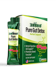 EGUOO Pure Gut Detox packets shown for daily cleanse and refreshment