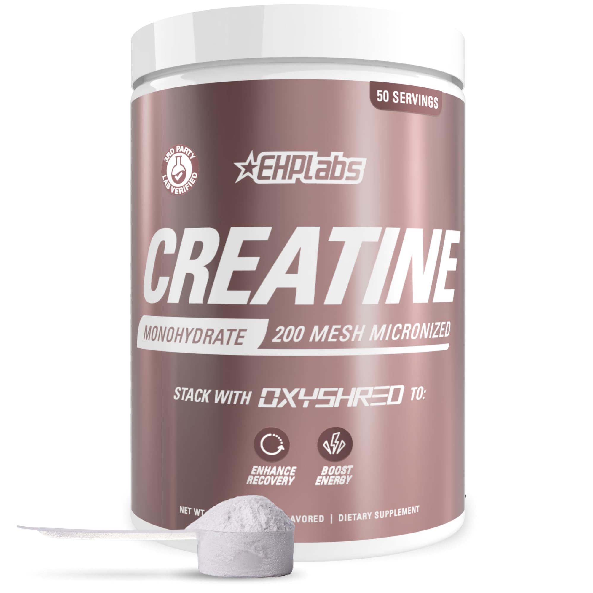 EHP Labs CREA-8 creatine powder bottle for convenient daily supplementation.