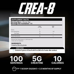 EHP Labs CREA-8 scoop, precision-dosed for consistent servings