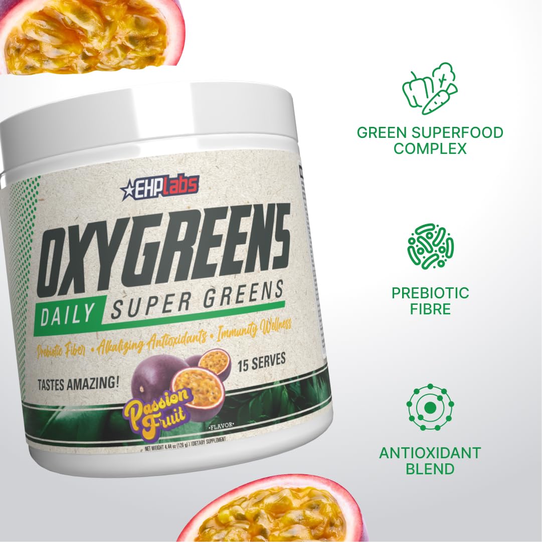 OxyGreens swirling into a glass of water for a refreshing drink.