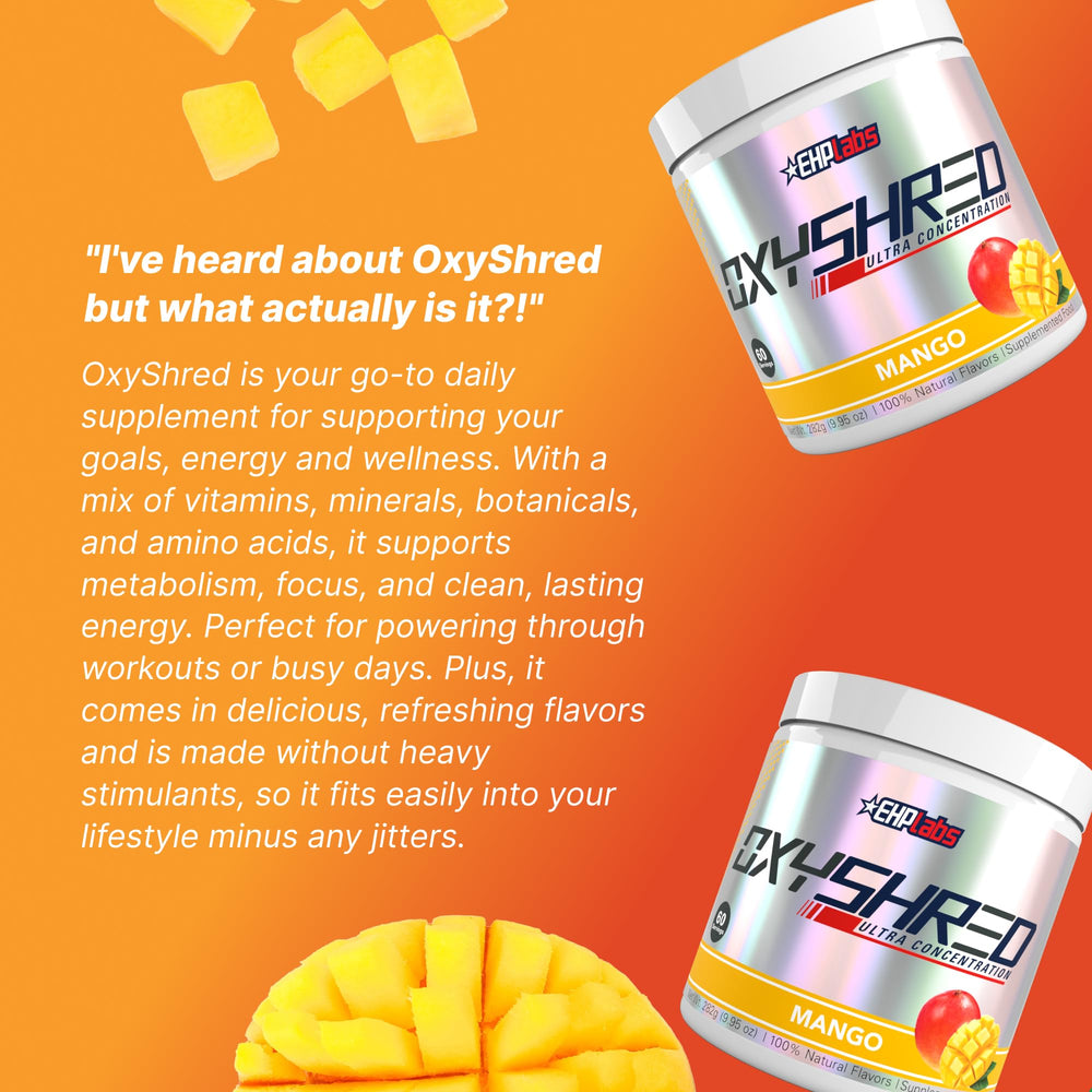 EHP Labs OxyShred acetyl L-carnitine highlight on label.