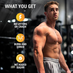Gym session scene showing crash-free pre-workout energy from OxyShred.