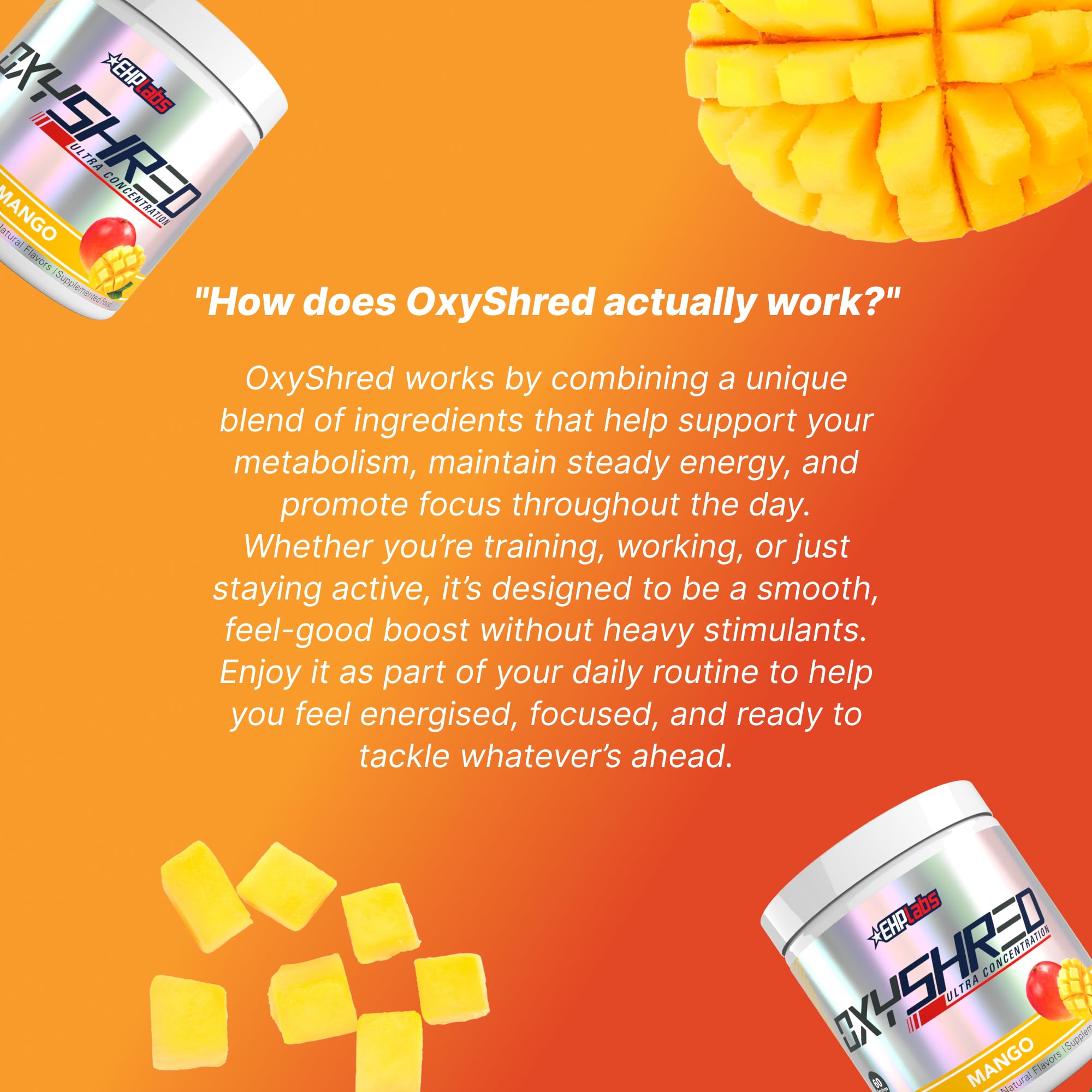 EHP Labs OxyShred L-Glutamine boosts recovery after exercise.