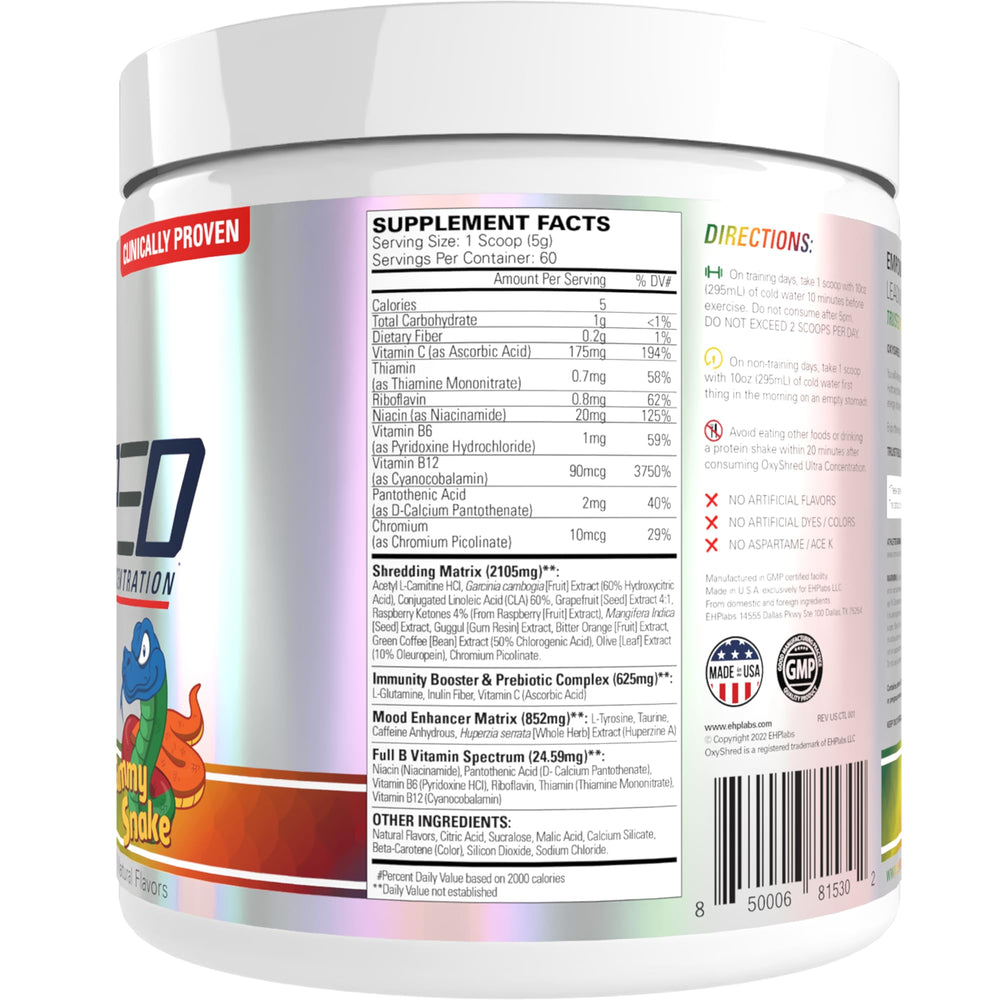 EHP Labs OxyShred made-in-USA facility badge indicating quality manufacturing