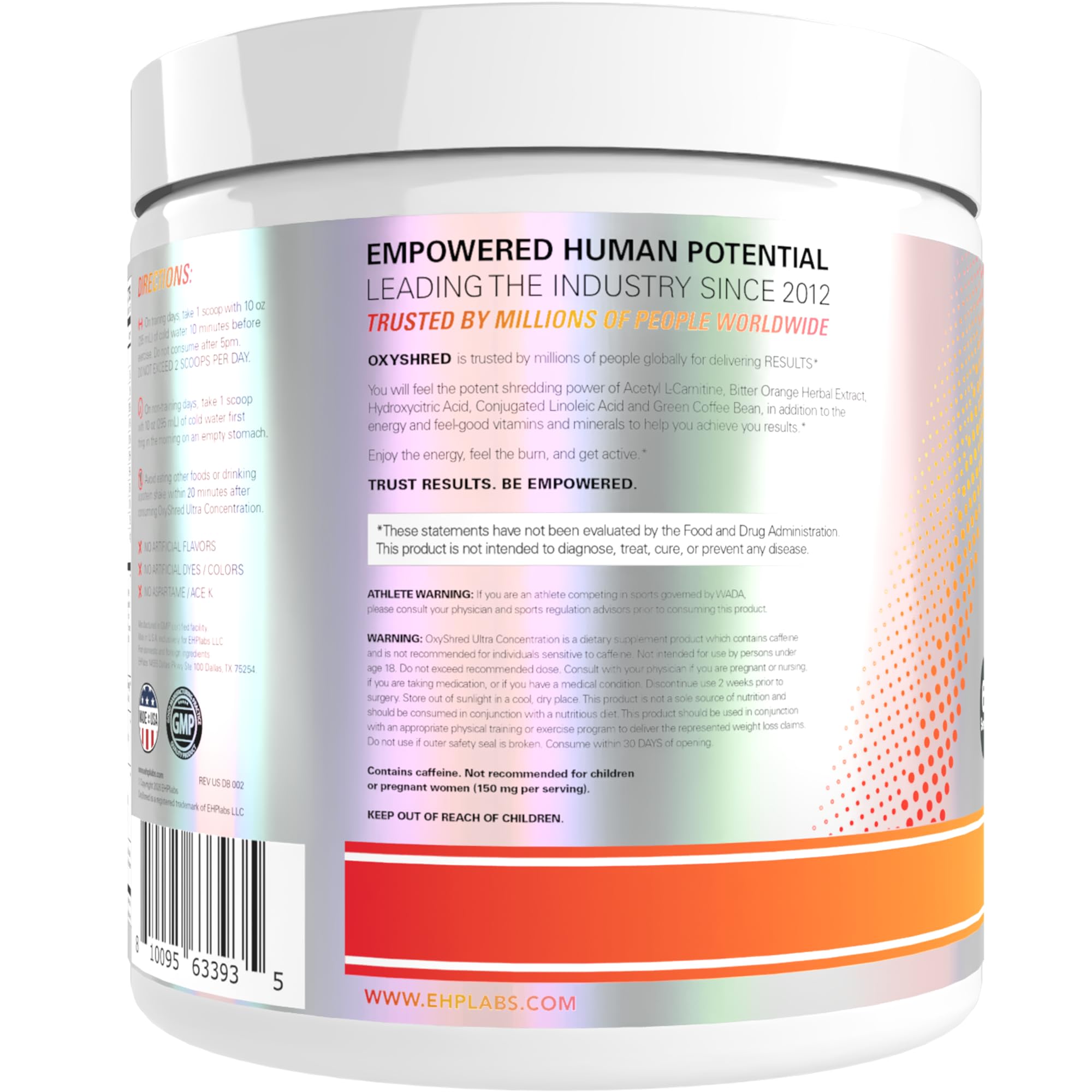Pouring powder into a glass for a Peach Mango pre-workout drink