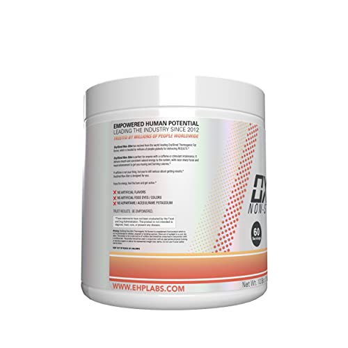 OxyShred powder scoop beside tub highlights stimulant-free shredding potential.