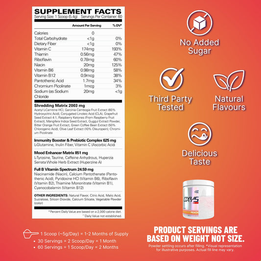 OxyShred scoop shown for quick, accurate serving before training