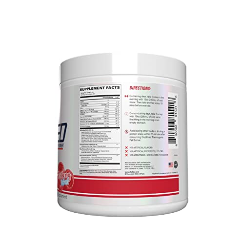 EHP Labs OxyShred athlete in gym using pre-workout for focus.