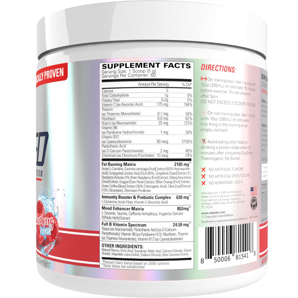 EHP Labs OxyShred green coffee bean extract in formula for energy.