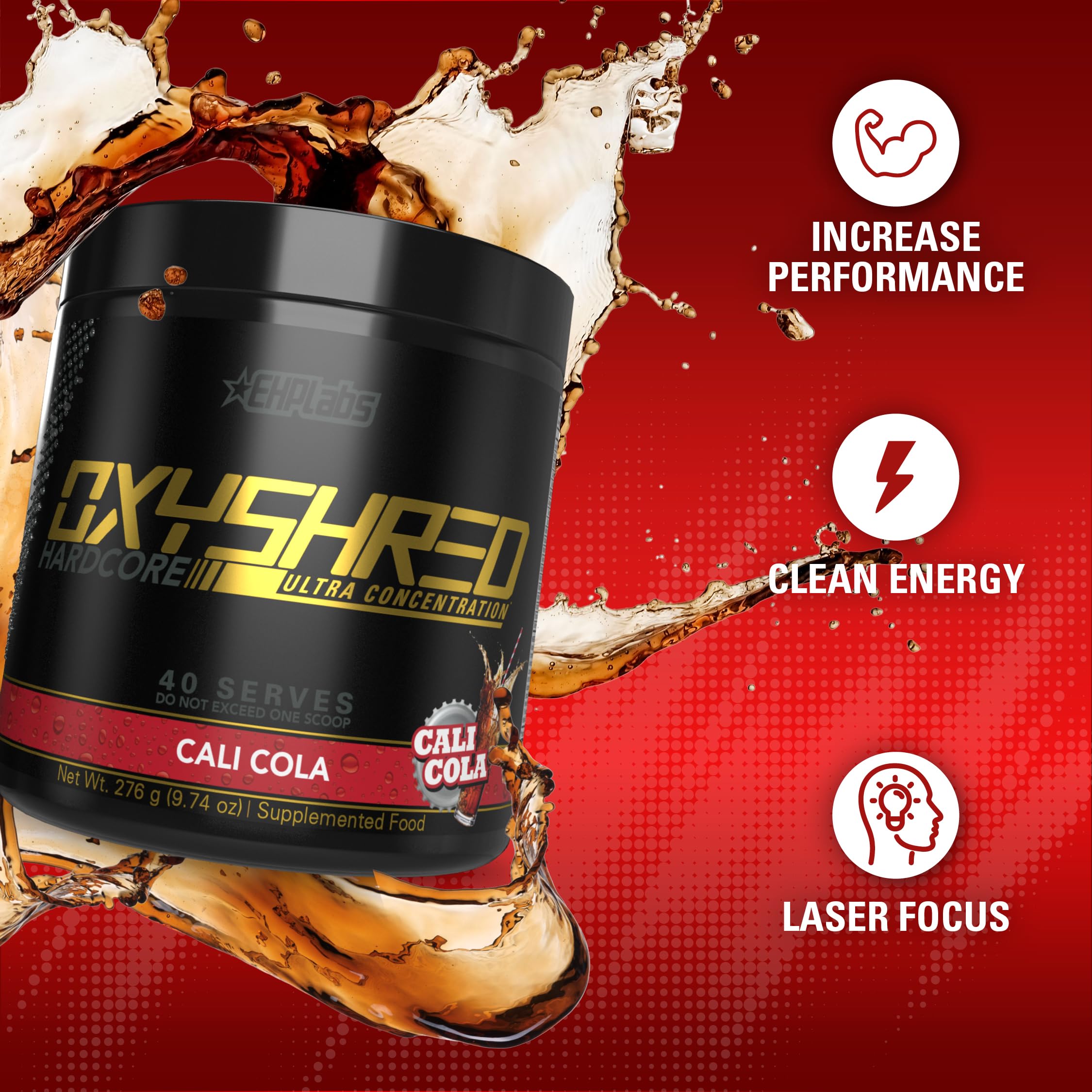 Powder pouring into water for a refreshing energy mix.