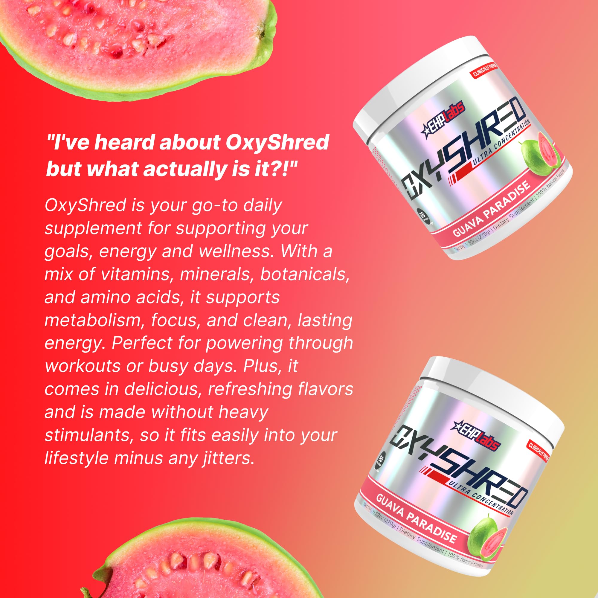 EHP Labs OxyShred Immunity Prebiotic Complex supports overall wellness during sessions.