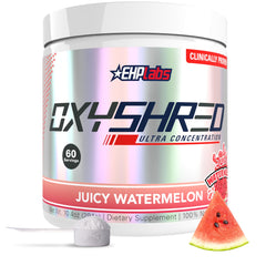 EHP Labs OxyShred Juicy Watermelon bottle ready for a pre-workout energy boost.