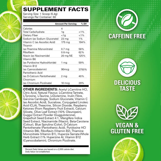 OxyShred Mojito powder dissolving in water for a smooth mix.