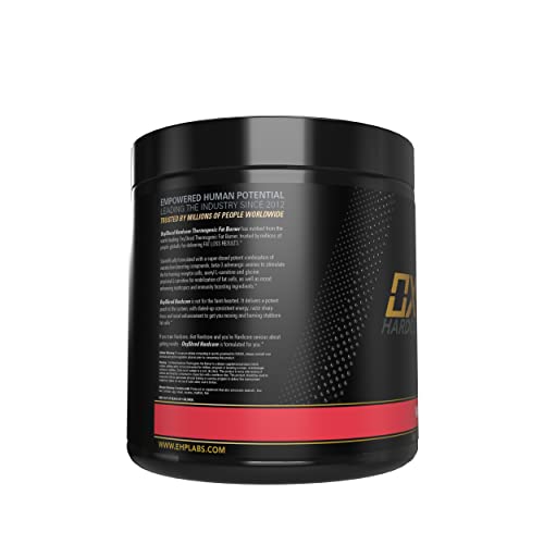 EHP Labs OxyShred Hardcore label close-up highlighting key ingredients and dosage.