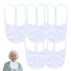 EHUELDER breathable tracheostomy cover in white, 3-pack, large size for comfortable wear
