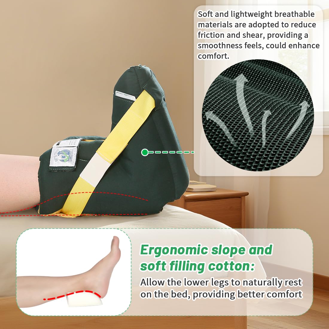 EHUELDER machine-washable heel protector, easy hygiene at 80°C