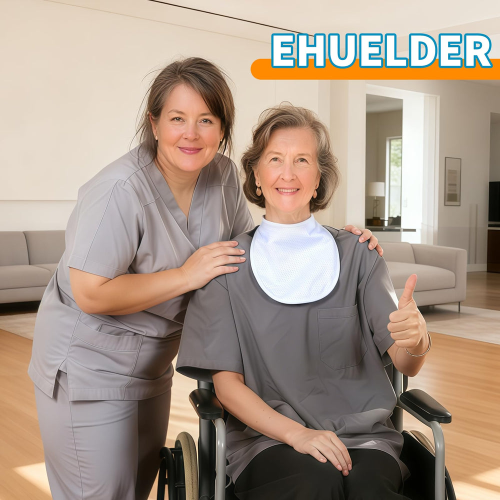 EHUELDER tracheostomy cover with adjustable straps ensures secure, comfortable fit