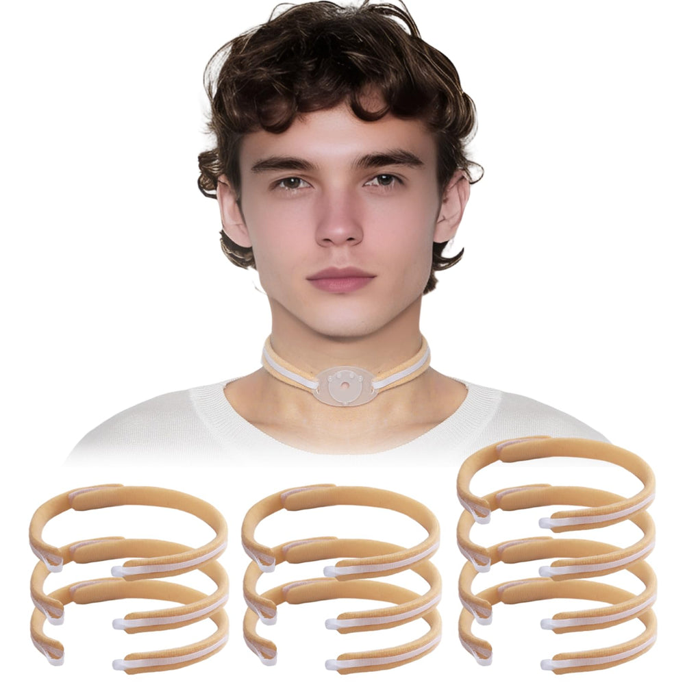 EHUSPU Tracheostomy Holder close-up shows secure support and comfortable fit.