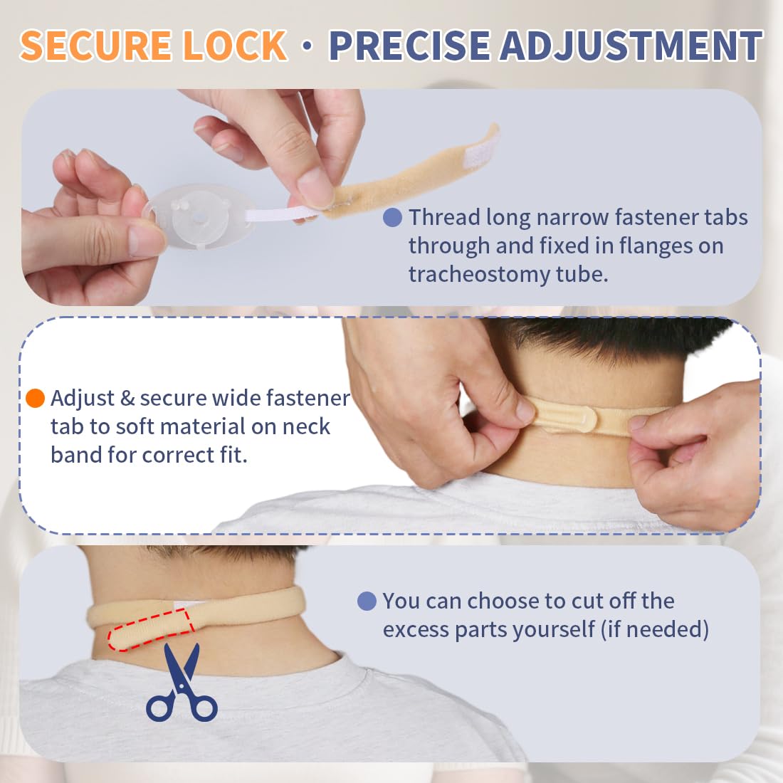 Soft foam neck band from EHUSPU protects skin during extended wear.