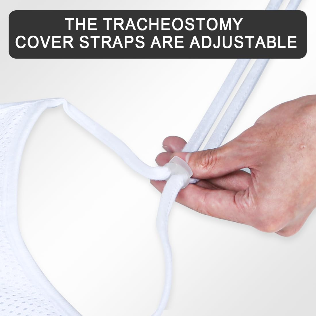 EHUSPU tracheostomy neck stoma cover color pack showing white navy blue khaki