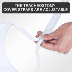 EHUSPU tracheostomy neck stoma cover color pack showing white navy blue khaki