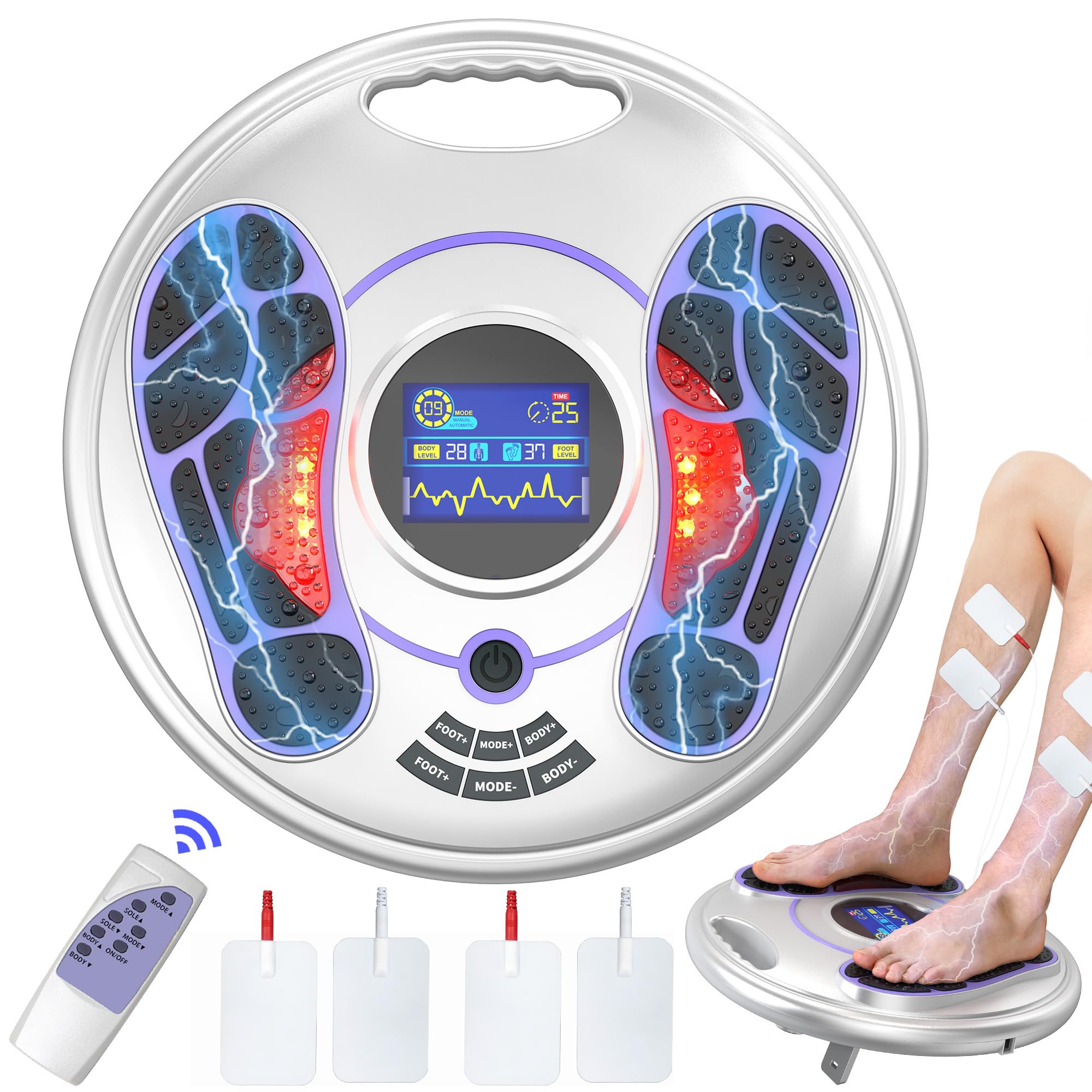 EIGOTDYH EMS foot massager promotes circulation for tired feet.