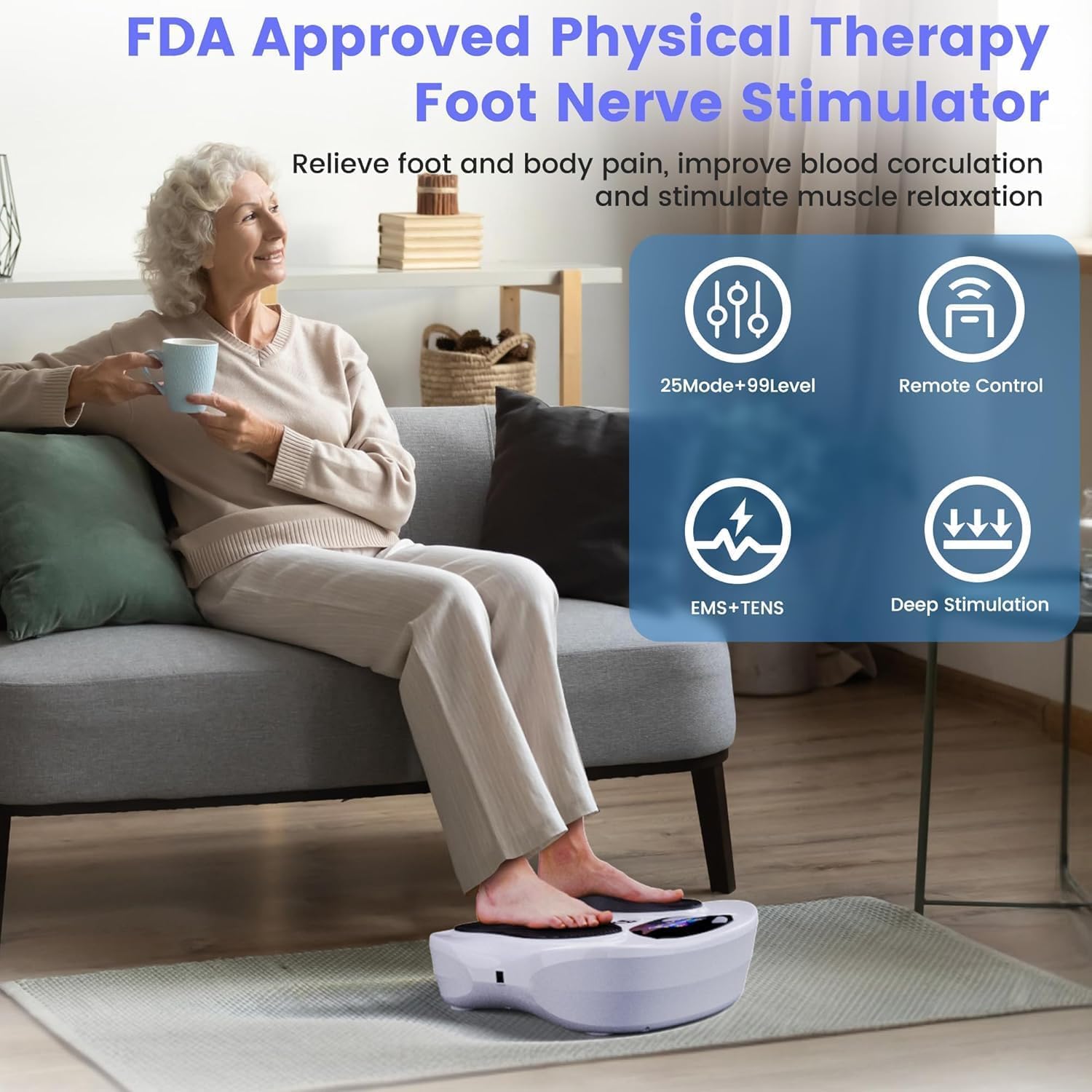 Eight TENS pads on EIGOTDYH Pro provide flexible placement for targeted relief.
