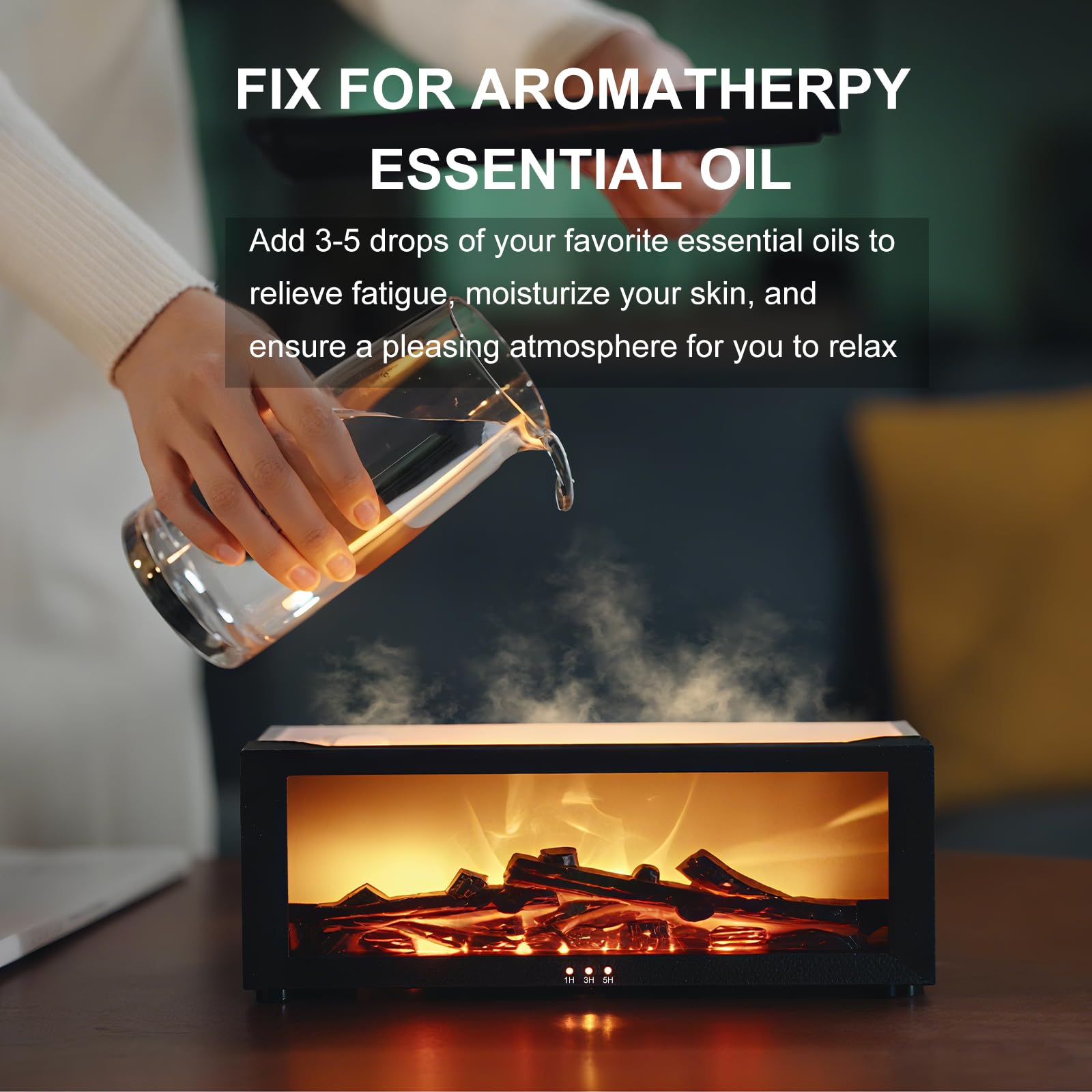 Eiifiter portable fireplace diffuser fits various spaces