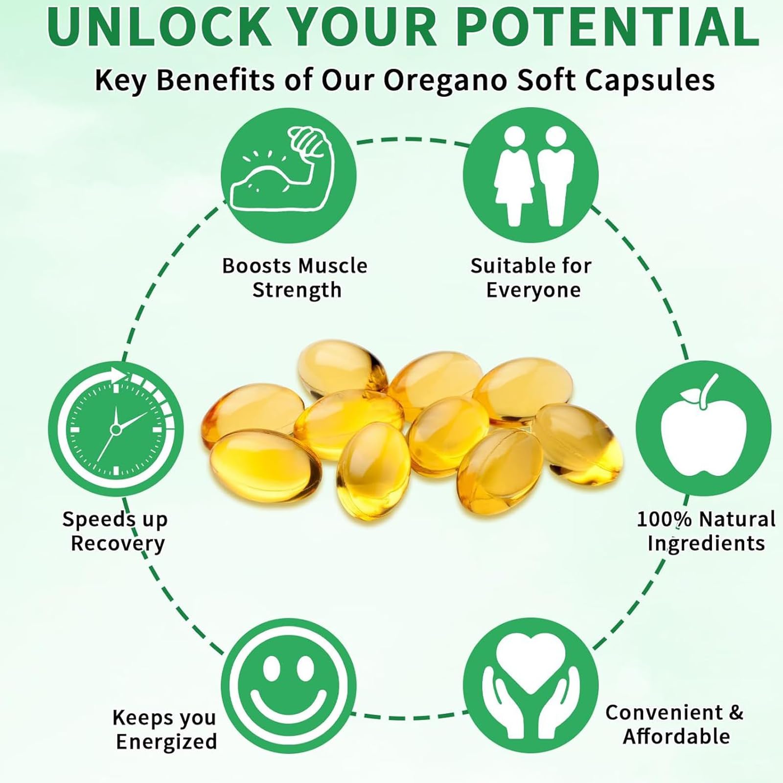 Close-up of the EILTEAU label highlighting cold-extracted oregano oil benefits.