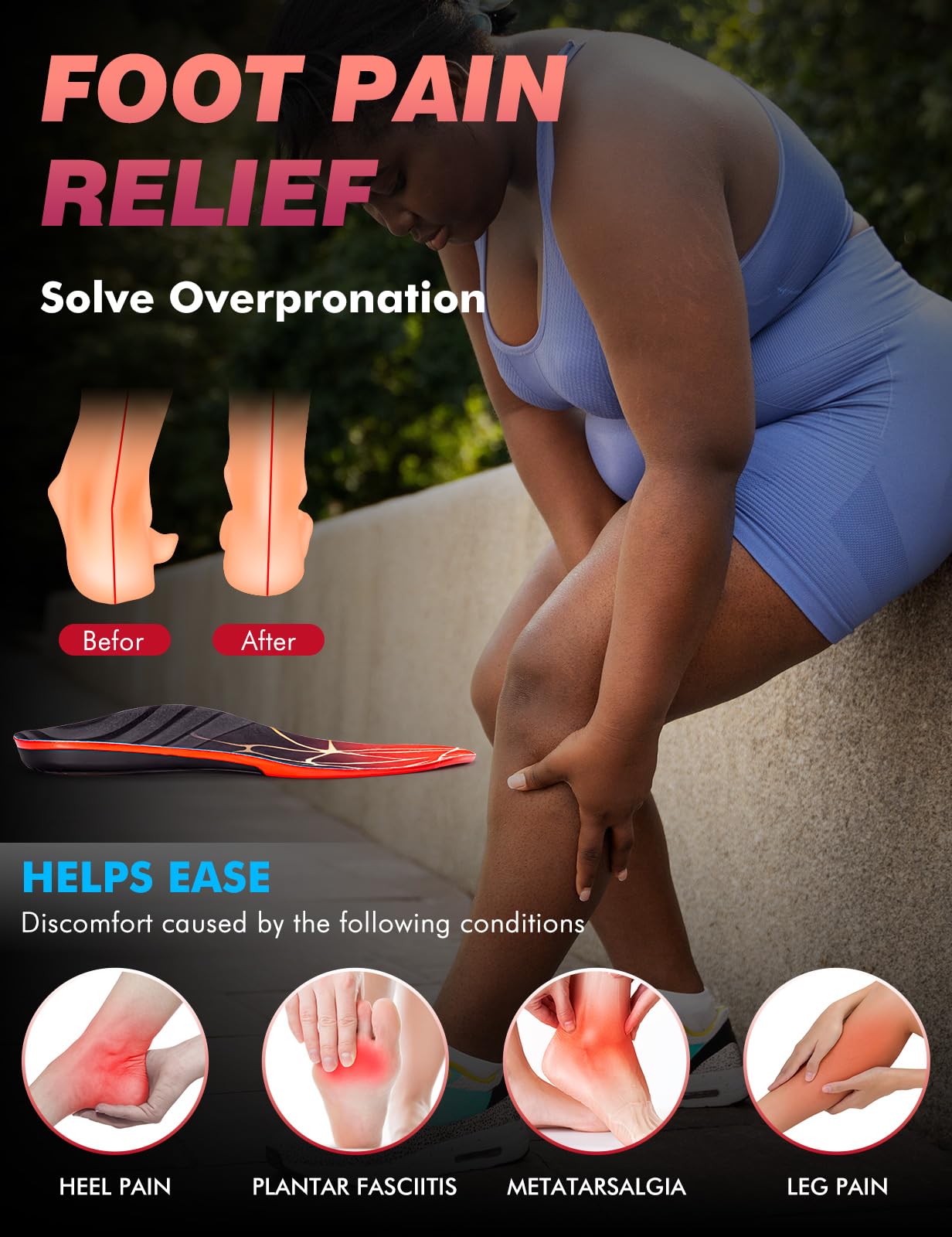 EIRMAT multi-sport insole supports feet during running, hiking, or workouts.