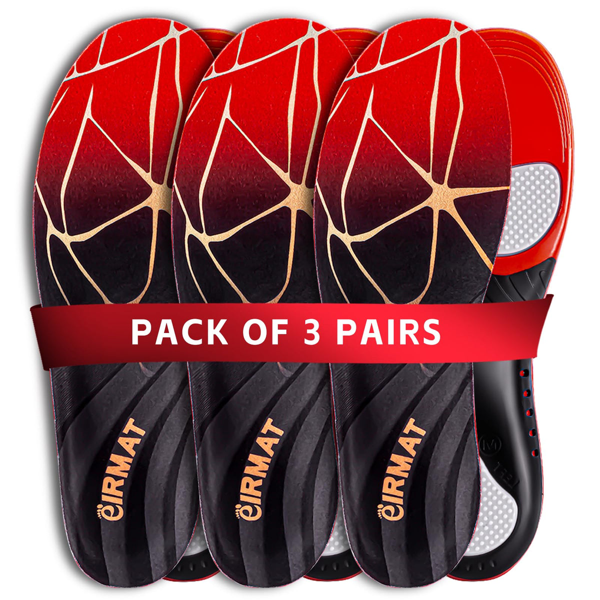 EIRMAT plantar fasciitis arch insole high arch provides extra support and shock absorption.