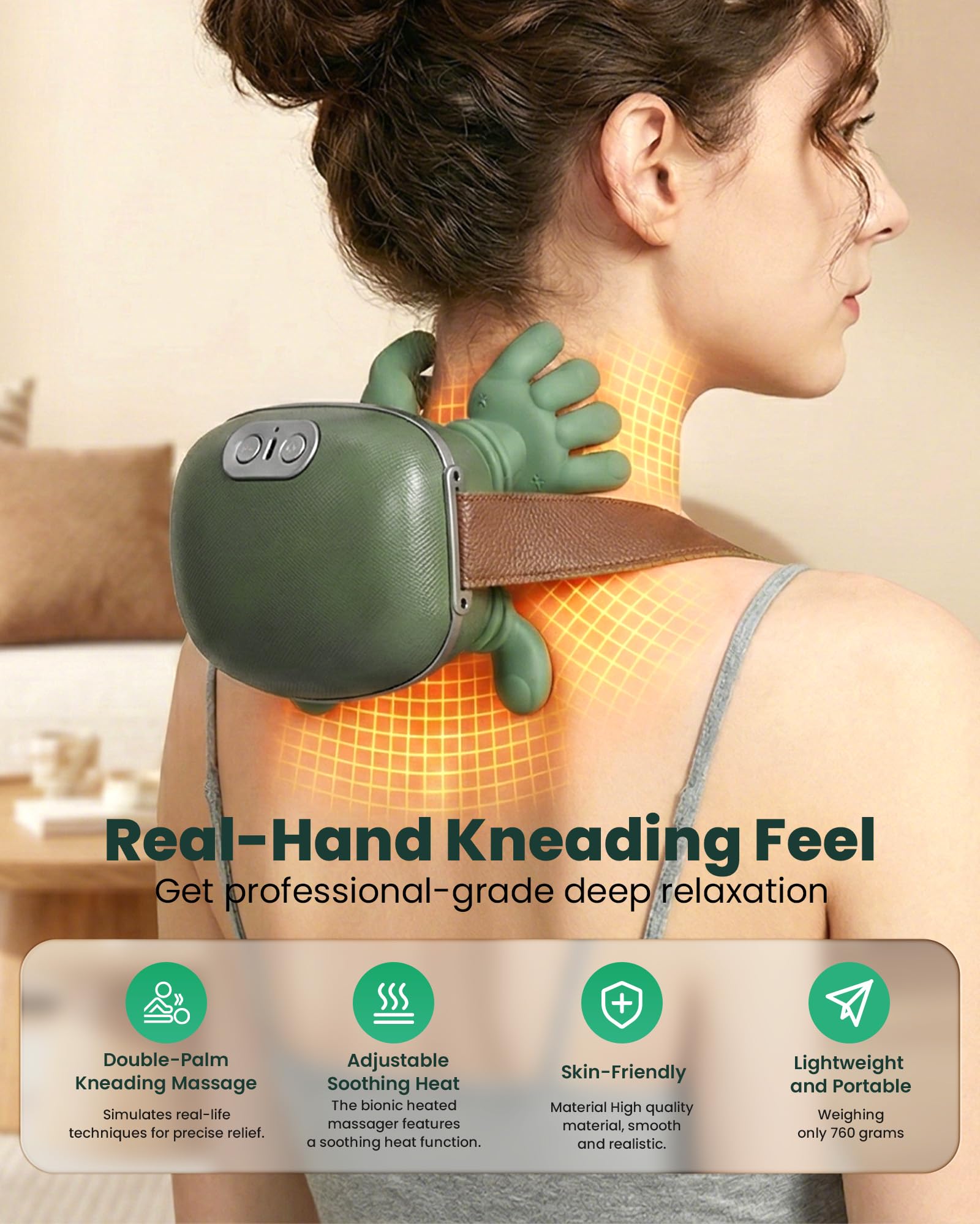 EIWAJKXE portable massager with built in battery for travel